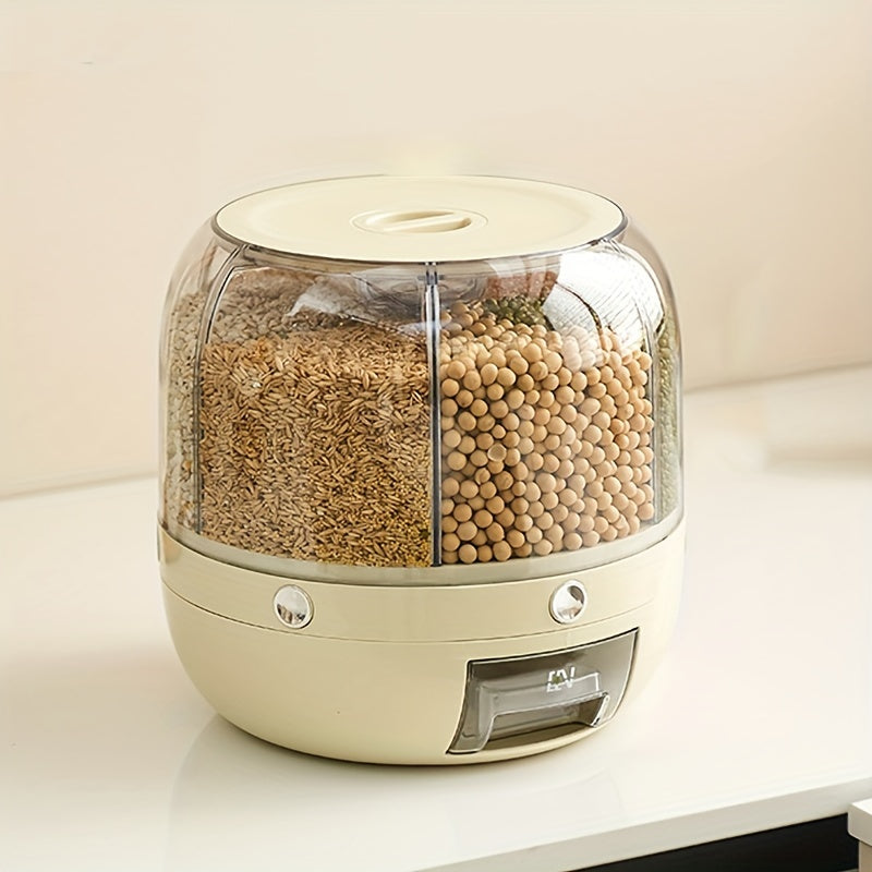 GrainGuard – Elegant Rotating Storage Box for Grain