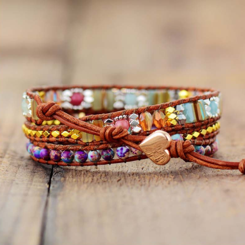 Fascinating Winnie Wrap Bracelet with Unique Gemstones | A Magical Piece of Jewelry for Your Style