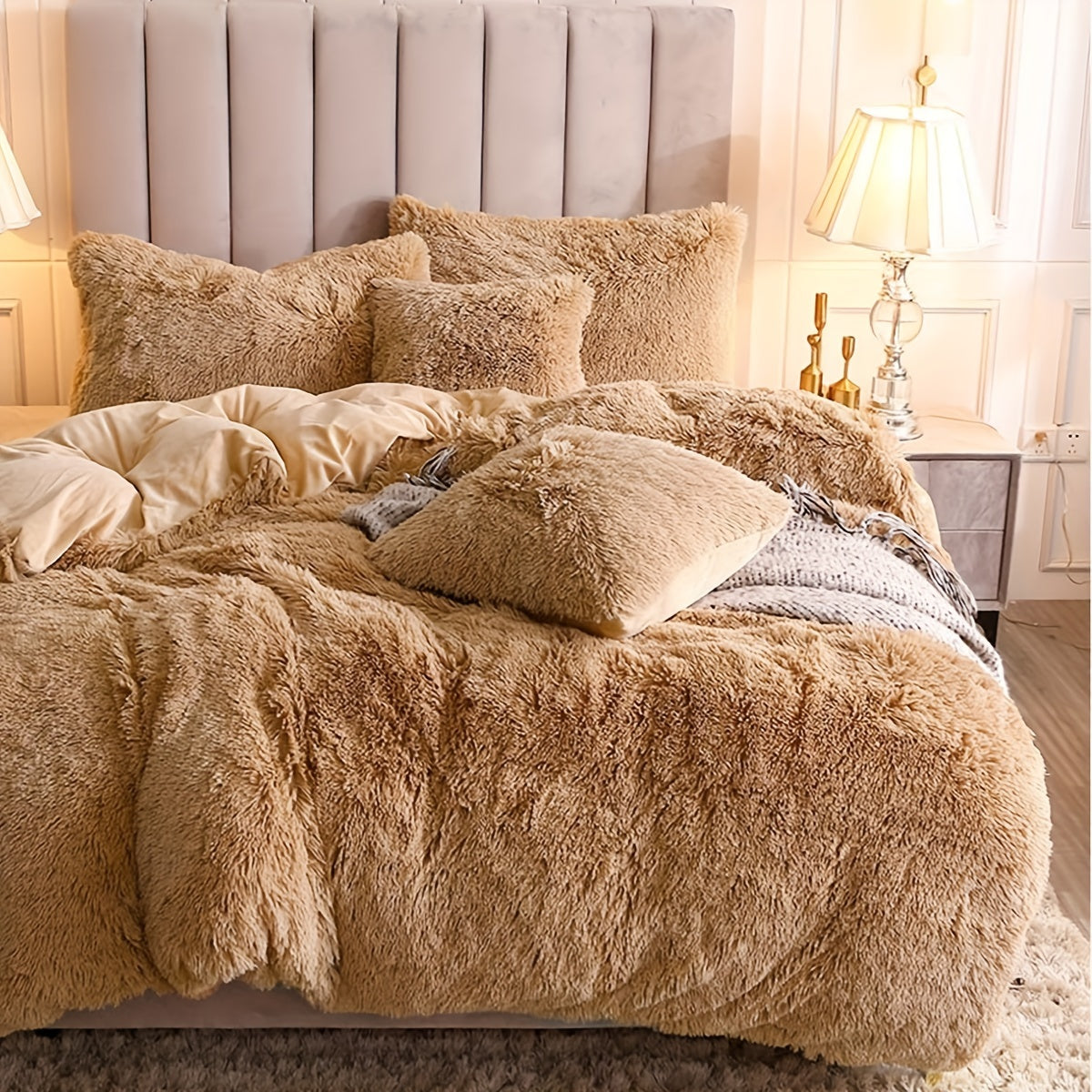 Ultra Plush Plush Bedding Set with Zipper - Luxury & Comfort
