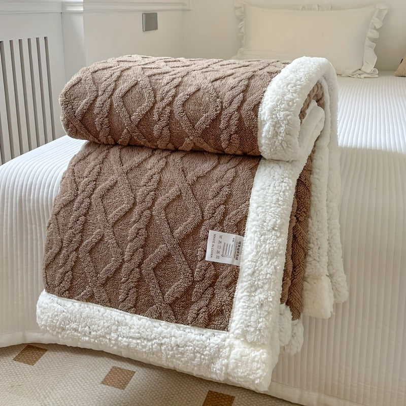 Stylish Reversible Fleece Blanket for Ultimate Comfort and Warmth