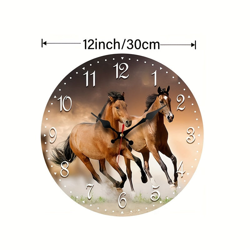 GallopTime Clock – Elegant Horse Racing Wall Clock