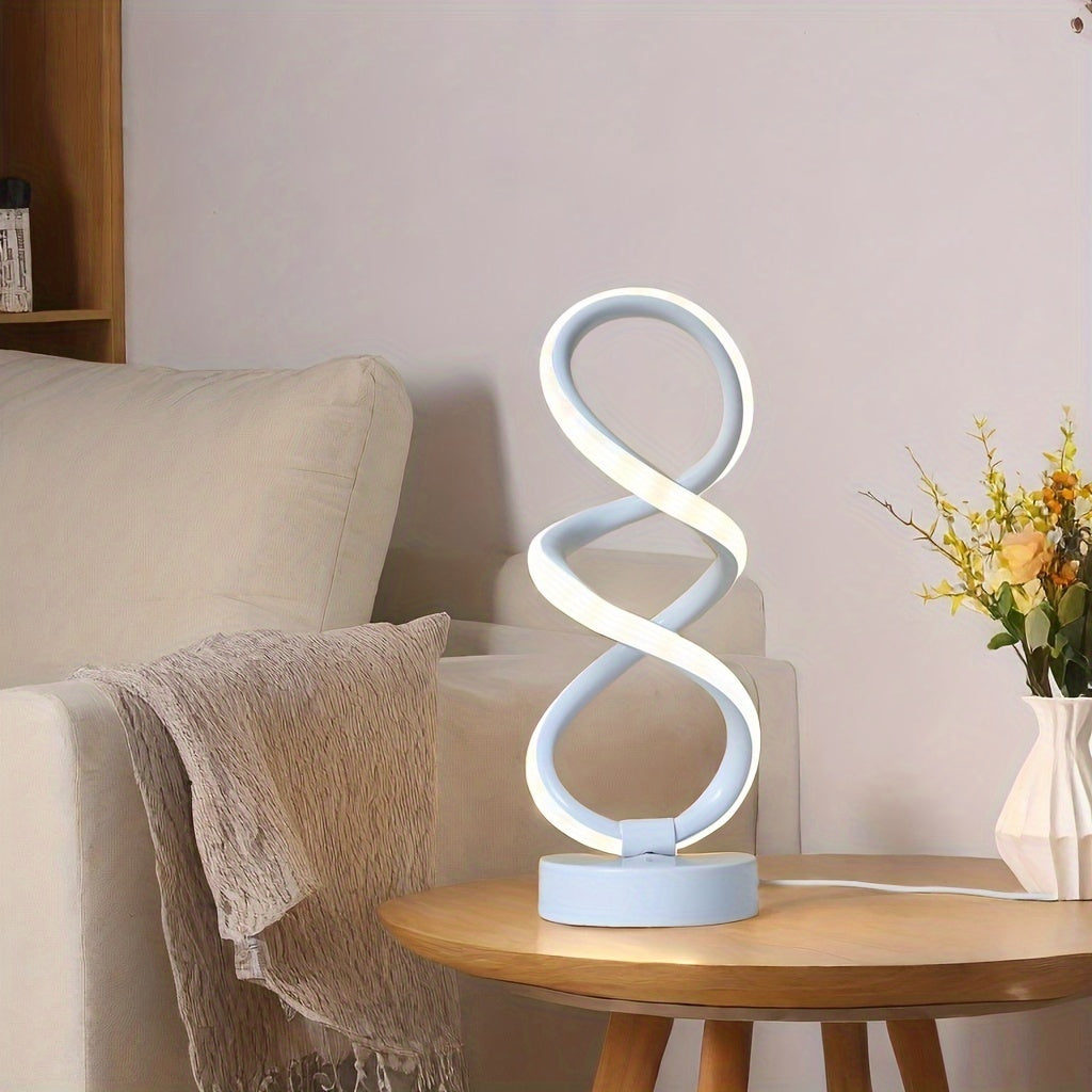 SpiraLux - Elegant Spiral Table Lamp with Color Choice