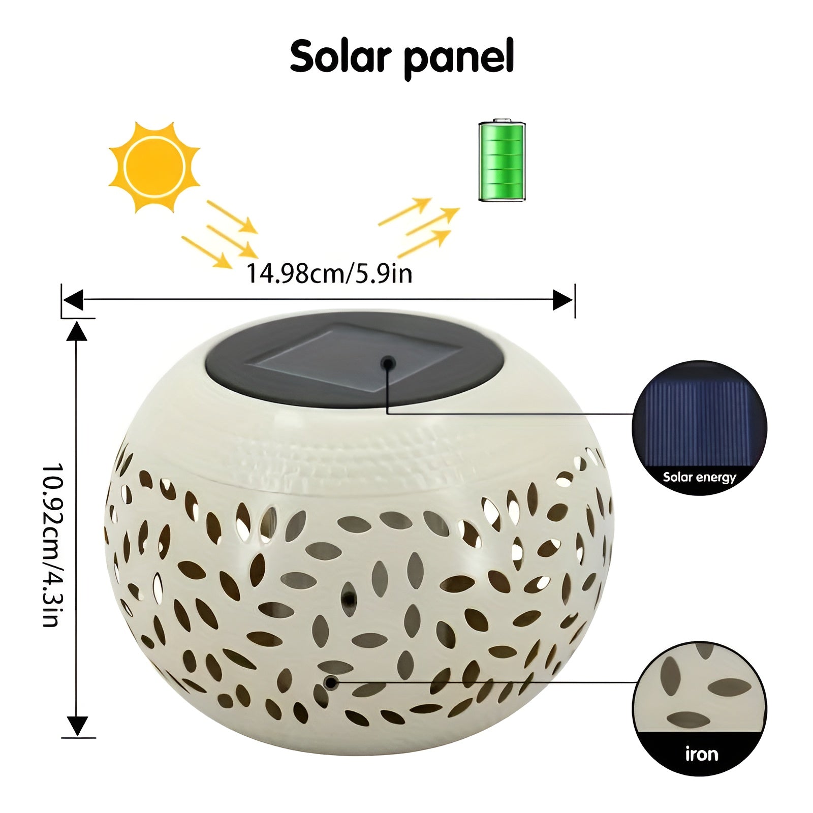 Elegant Solar Garden Lamp with Dots - Atmospheric Outdoor Lighting
