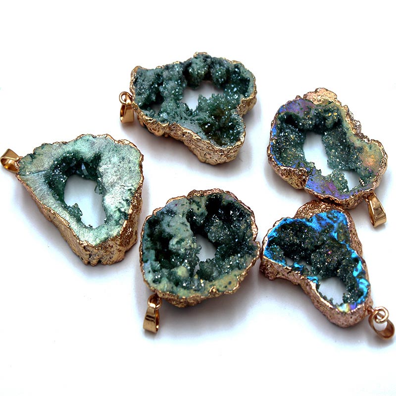 Gaia Natural Crystals Geode Hanging Decoration