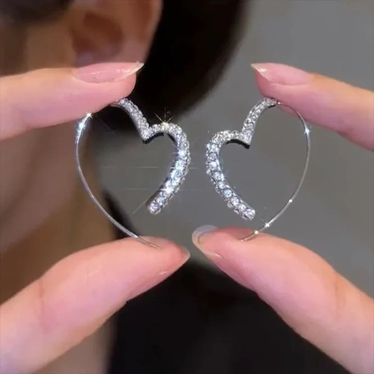 Eliana Zirconia Heart Earrings - Shine and Glamour for Your Ears