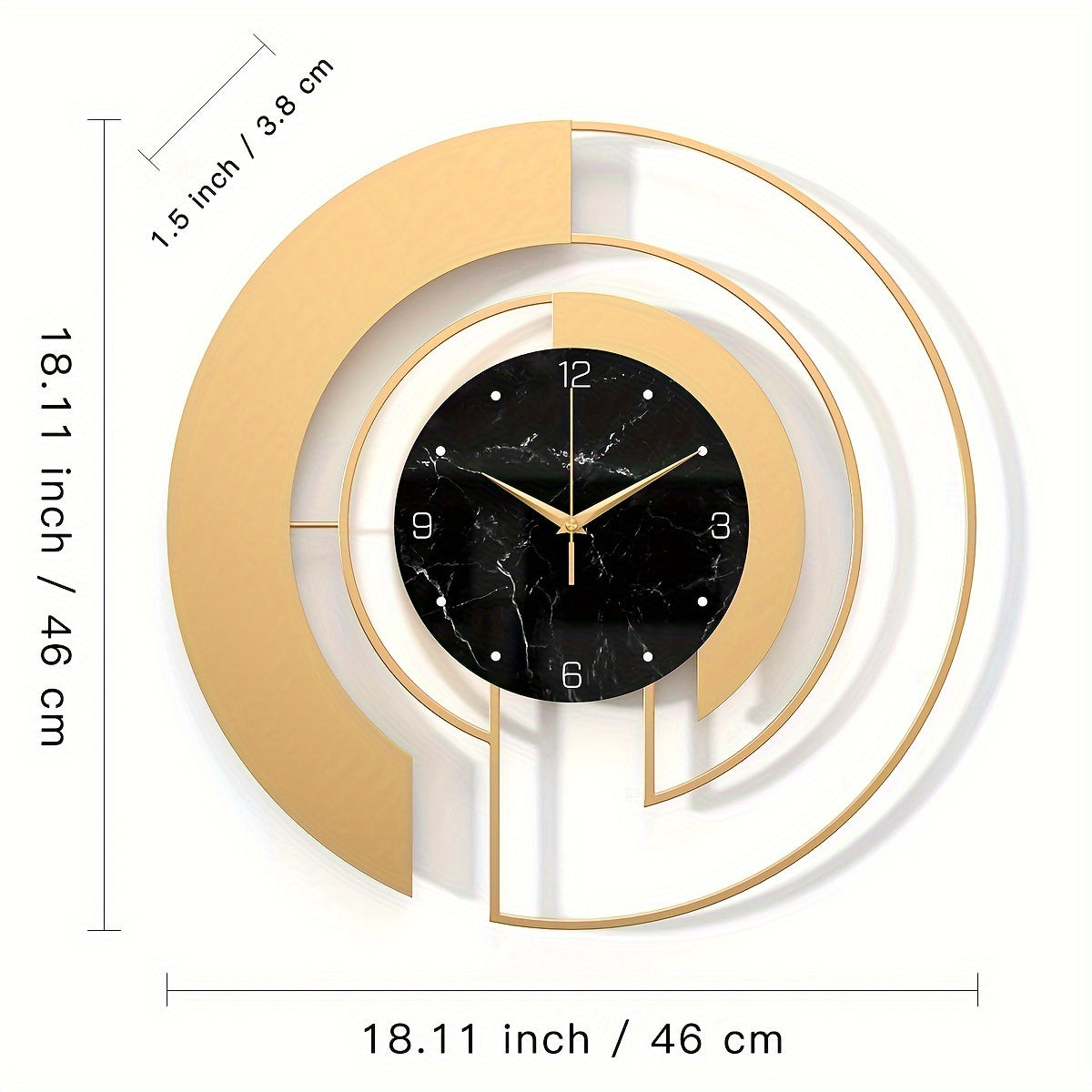 GeoGold Clock - Luxurious Geometric Alarm Clock in Gold