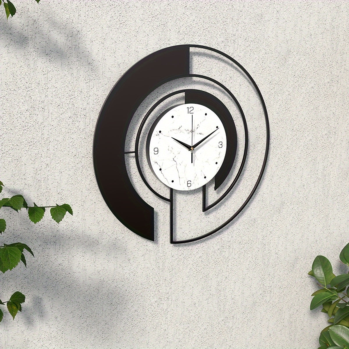 GeoClock - Elegant Black Geometric Alarm Clock