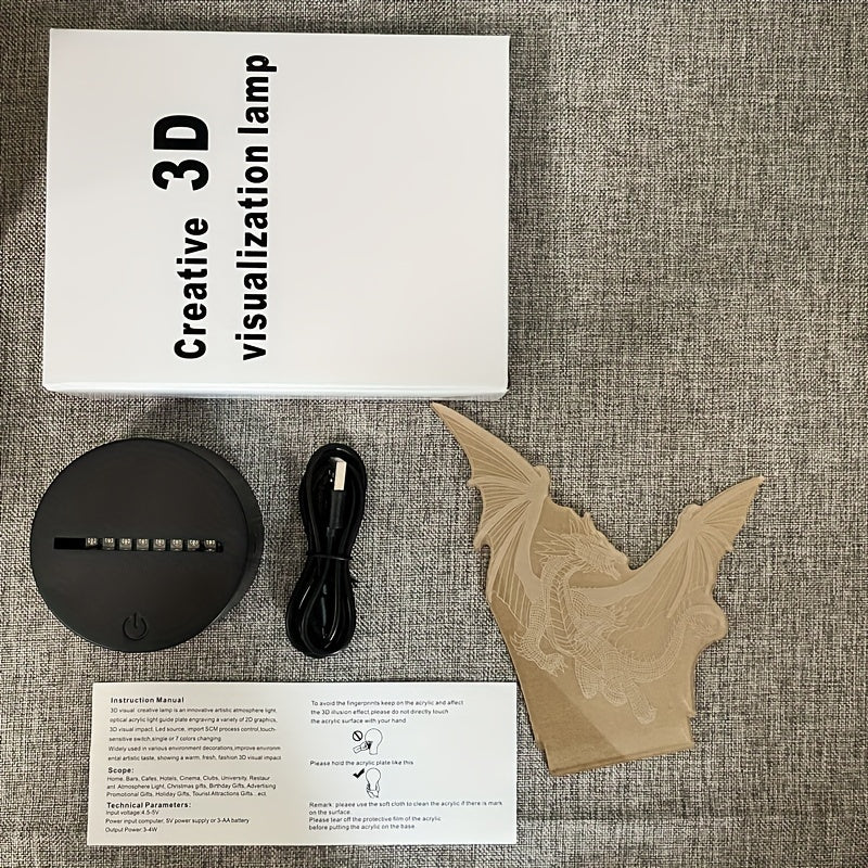 DinoGlow Lamp – 3D Night Lamp with RGB Light
