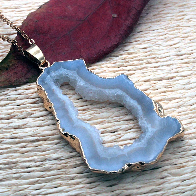 Gaia Natural Crystals Geode Hanging Decoration