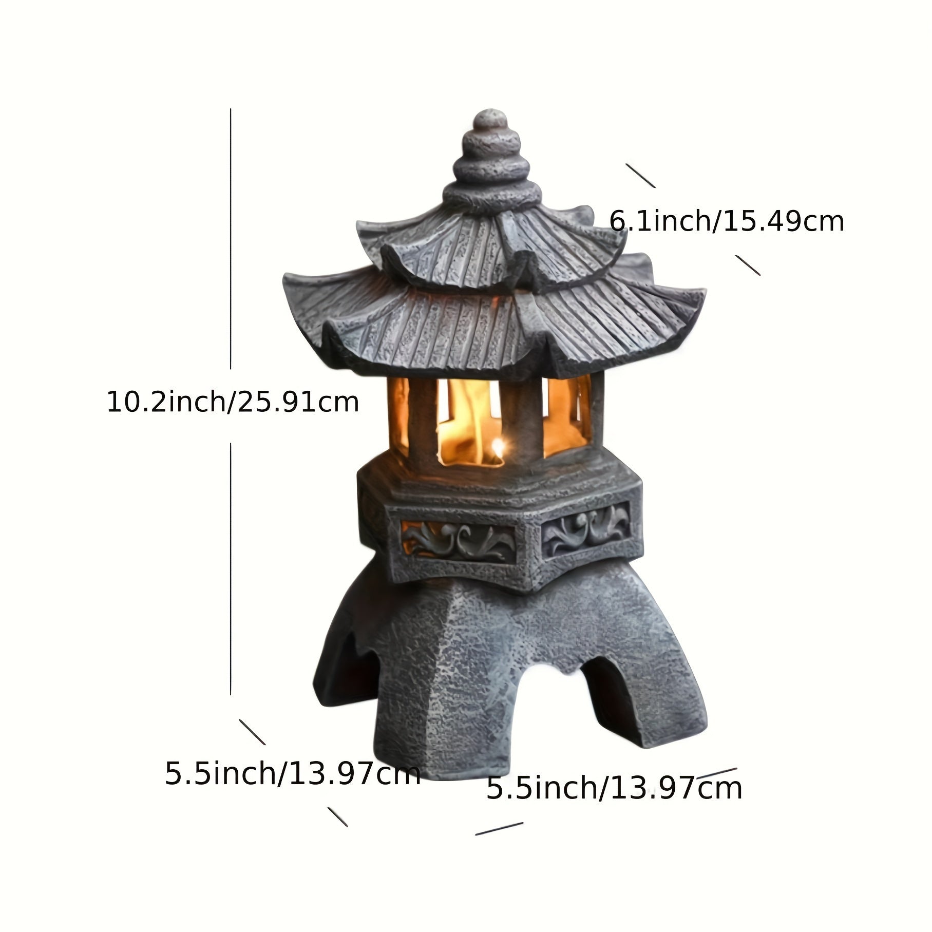 LumiGlow Lampa - Zen Trädgårdsdekoration på Solenergi