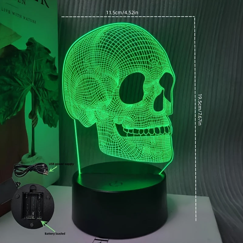 SkullGlow Lamp - Unique 3D LED Table Decoration