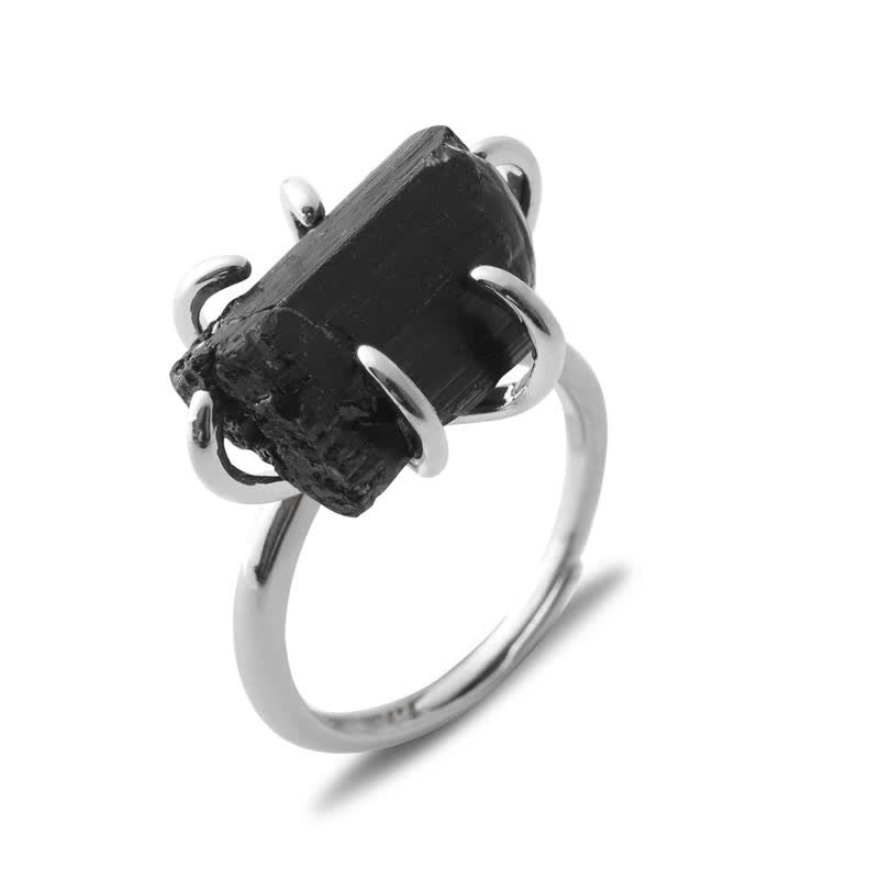 Liora Adjustable Natural Crystal Ring with Six Claws