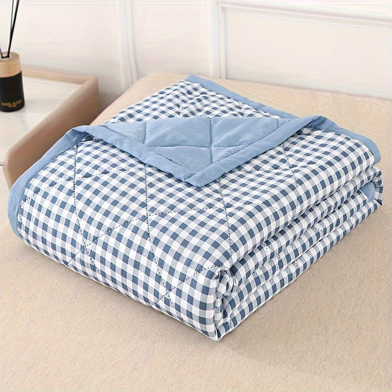 Elegant Preppy Plaid Summer Blankets for Cold Nights