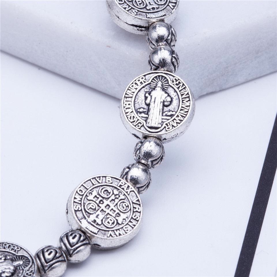 Luxe Gold and Silver Christian Cross Bracelet - Solana Elegant Design