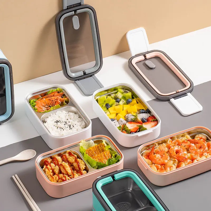 MealMate - Trendy 2-layer RVS Lunch Box