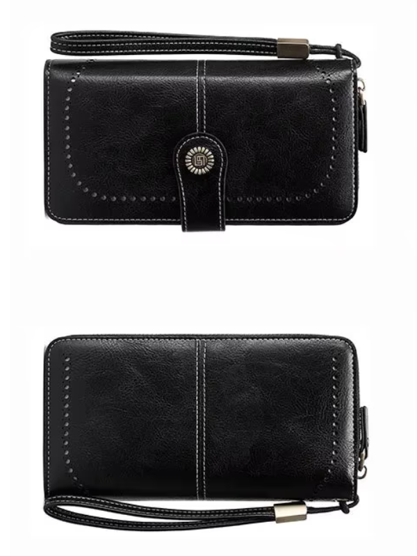 LeatherMax - Stylish Leather Wallet with Wristband
