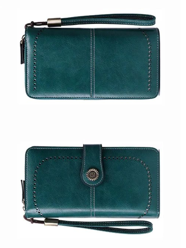 LeatherMax - Stylish Leather Wallet with Wristband