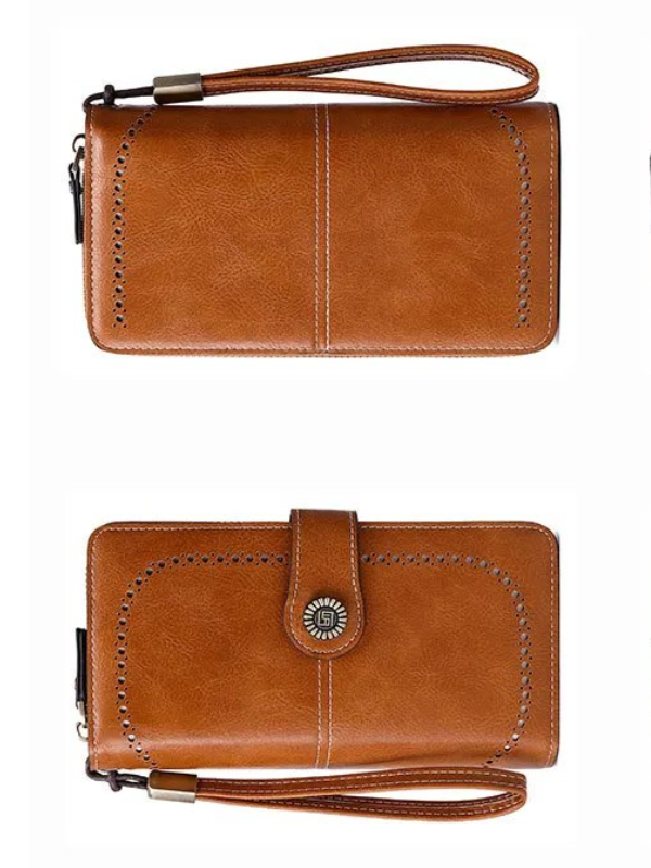 LeatherMax - Stylish Leather Wallet with Wristband