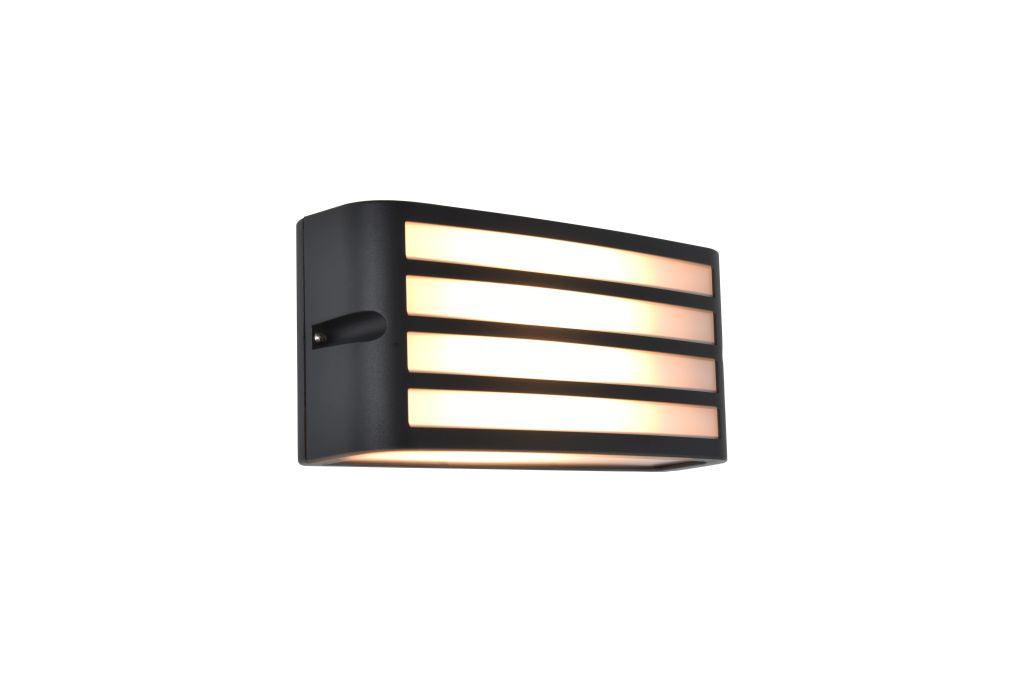 ZebraGlow Utomhuslampa - Svart Galler E27 Väggbelysning