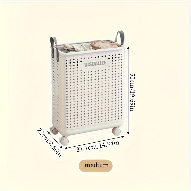 Efficient – Foldable Laundry Basket with Wheels for Easy Transport