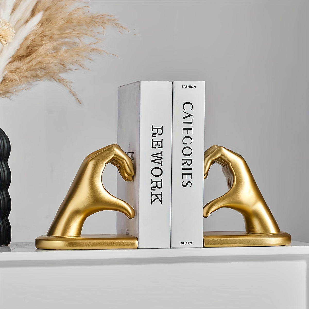 GoldenHeart – Luxury Bookends Set of 2
