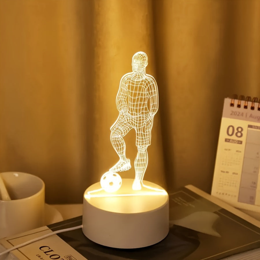 SportGlow - LED Table Lamp with 3D Football Design
