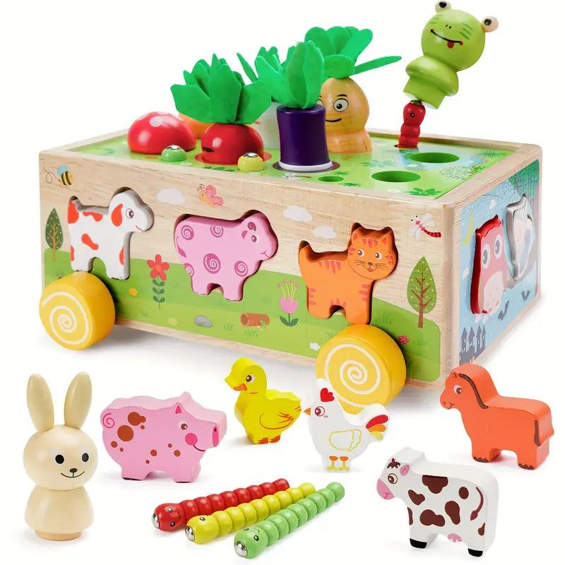 Multifunctional Wooden Toy Cube - For Educational Adventures