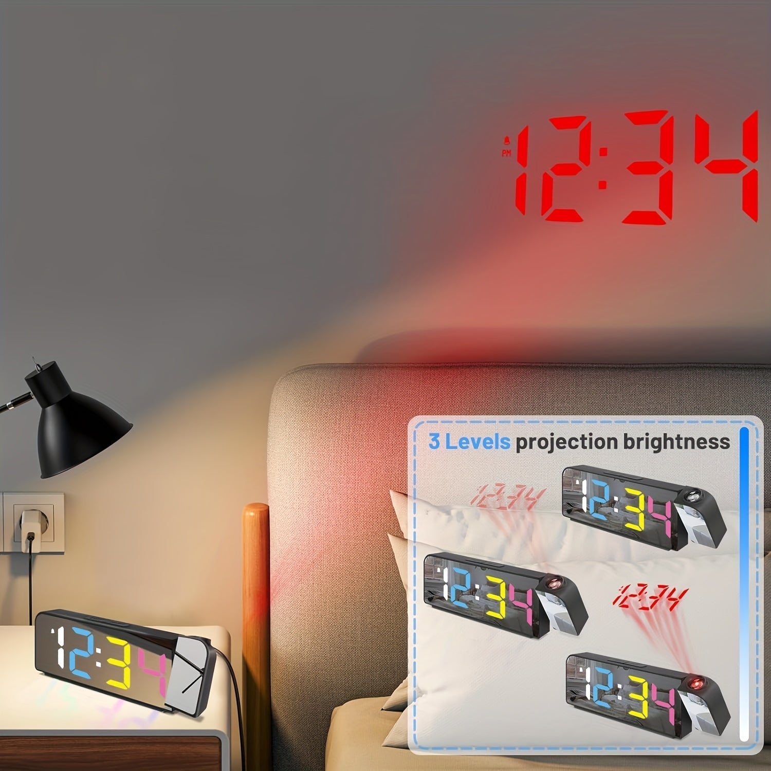 ProjectTime – Stylish Digital LED Alarm Clock with Mirror