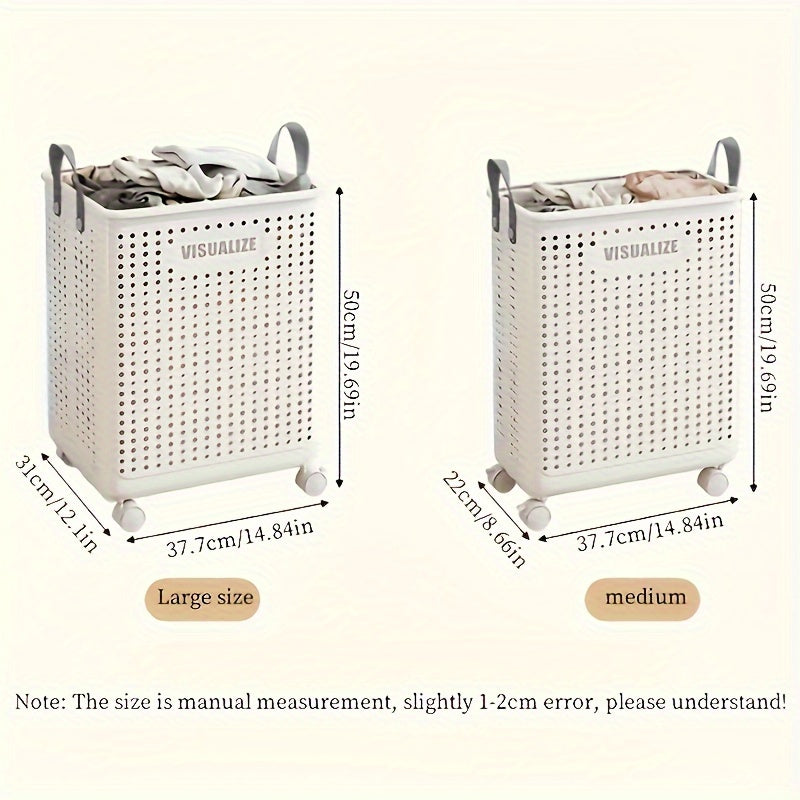 Efficient – Foldable Laundry Basket with Wheels for Easy Transport