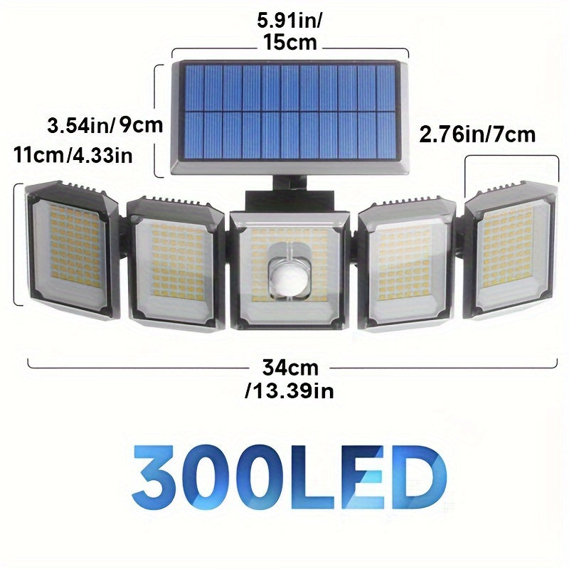 SolarGuard Pro – 5-arm Solar LED Outdoor lighting with Sensor
