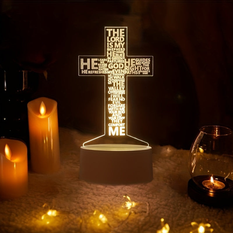 CrossGlow - 3D LED Nattlampa i Akryl med USB