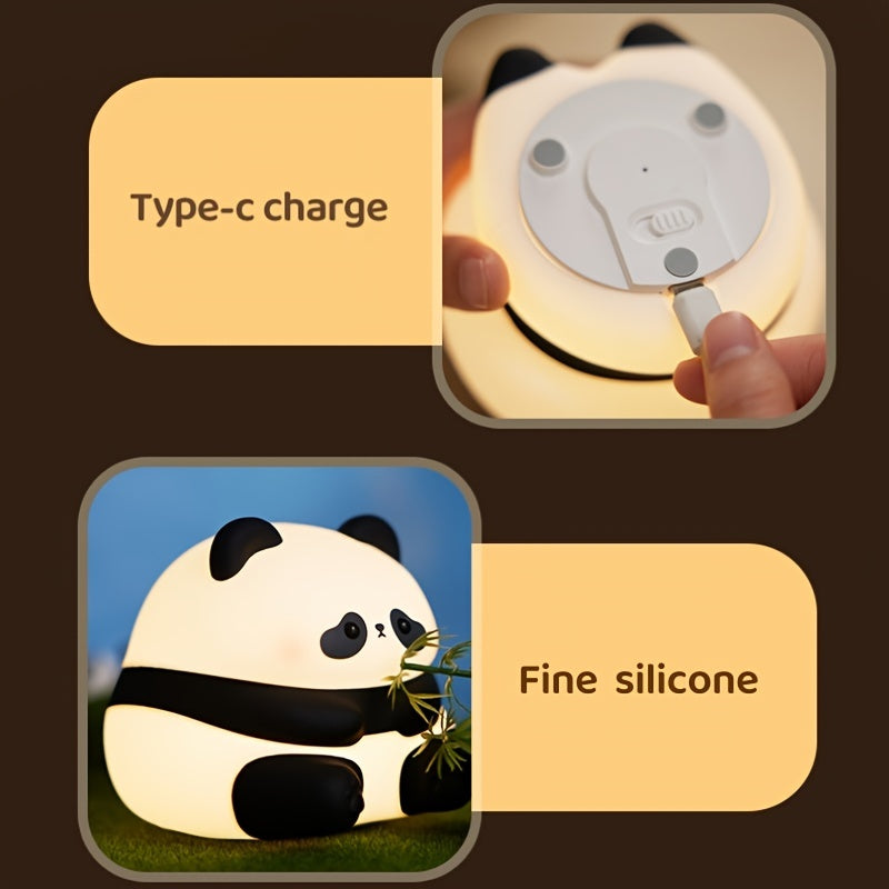 PandaGlow - Large LED Panda Night Light with Rechargeable Battery