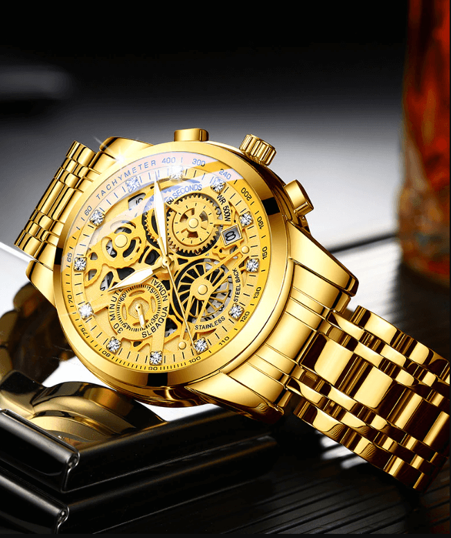 SkeletonWatch - Stylish Men's Watch with Black Design