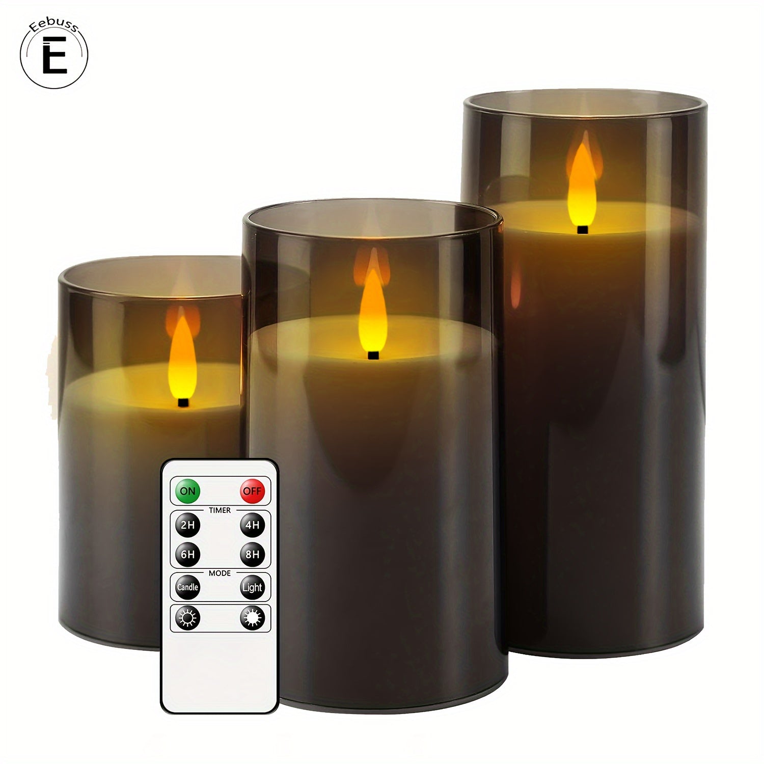 FlamelessGlow – Grey LED candle with timer