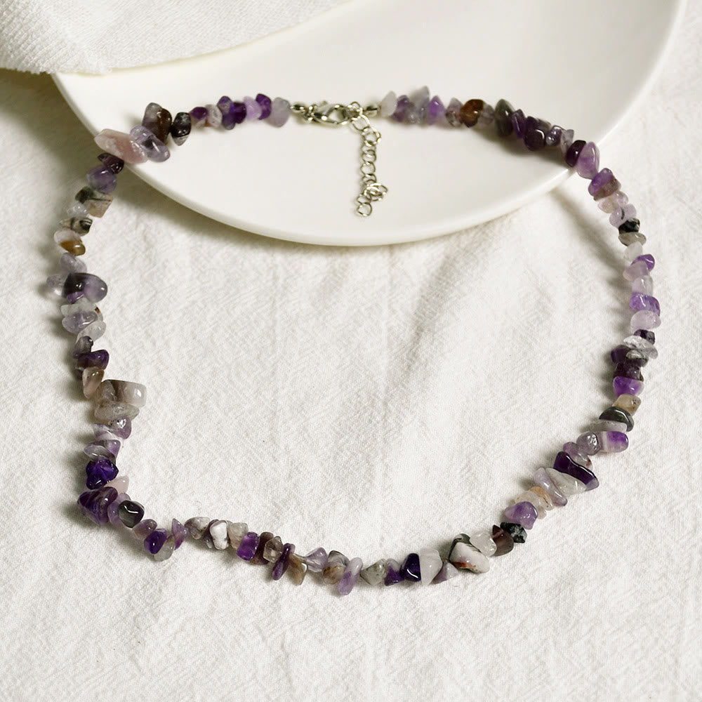 Elegant Polished Crystal Necklace - Lina