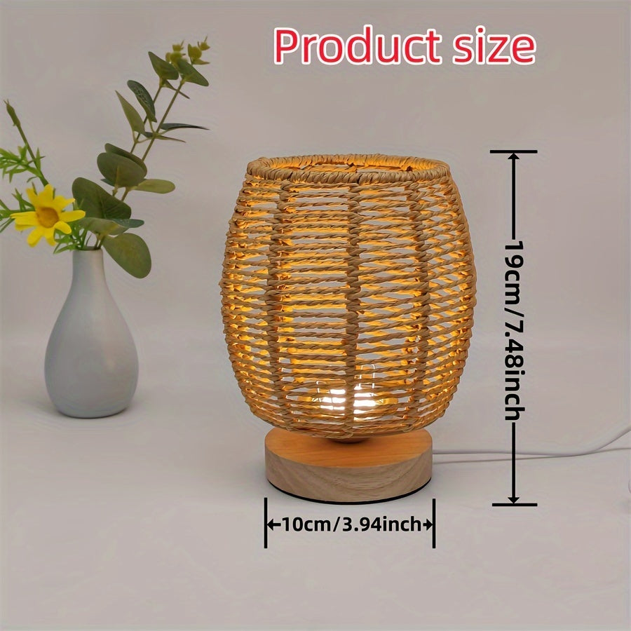 EcoLoom Table Lamp – Handmade Wood with LED
