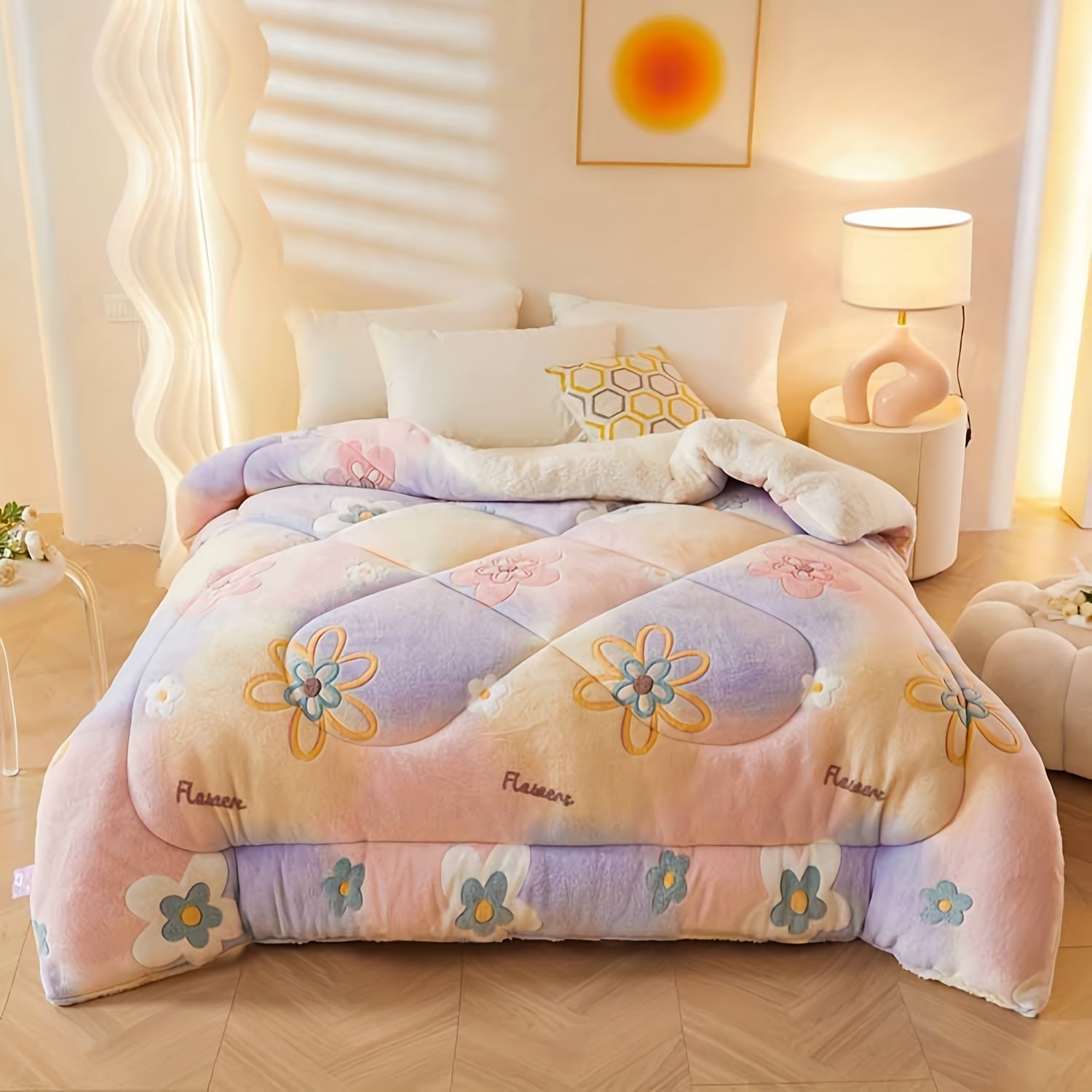 FloralDream – Soft Fleece Winter Blanket