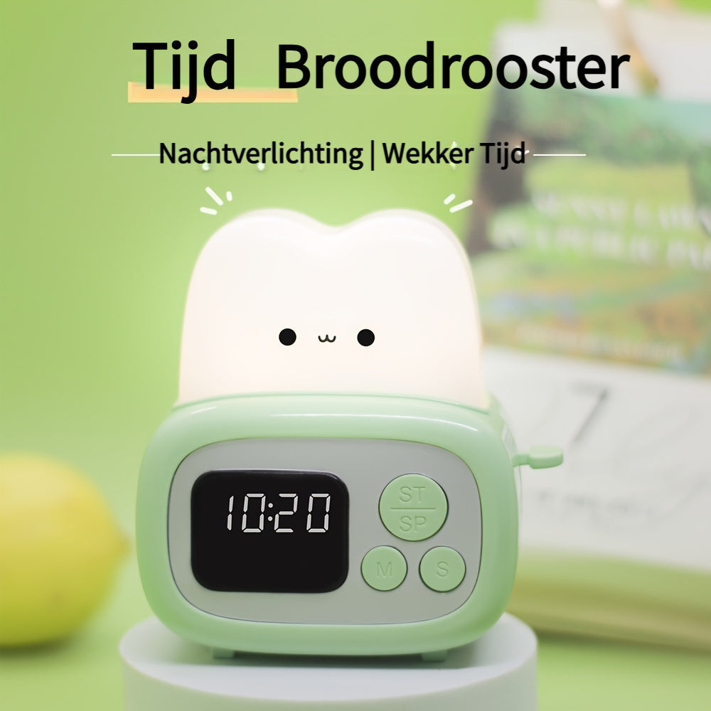 GlowBake Clock - Modern LED Alarm Clock with Rechargeable USB