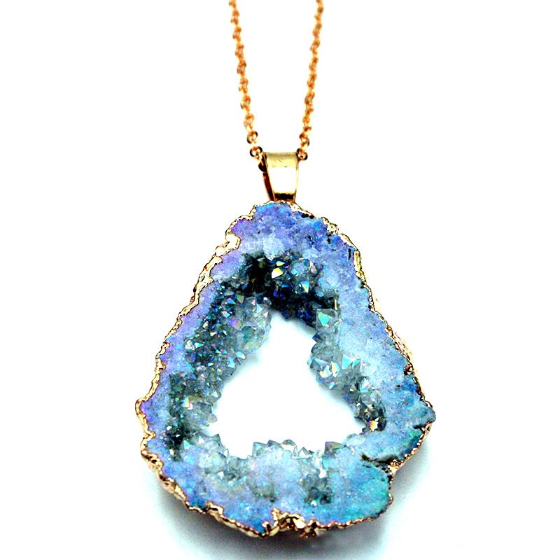 Gaia Natural Crystals Geode Hanging Decoration