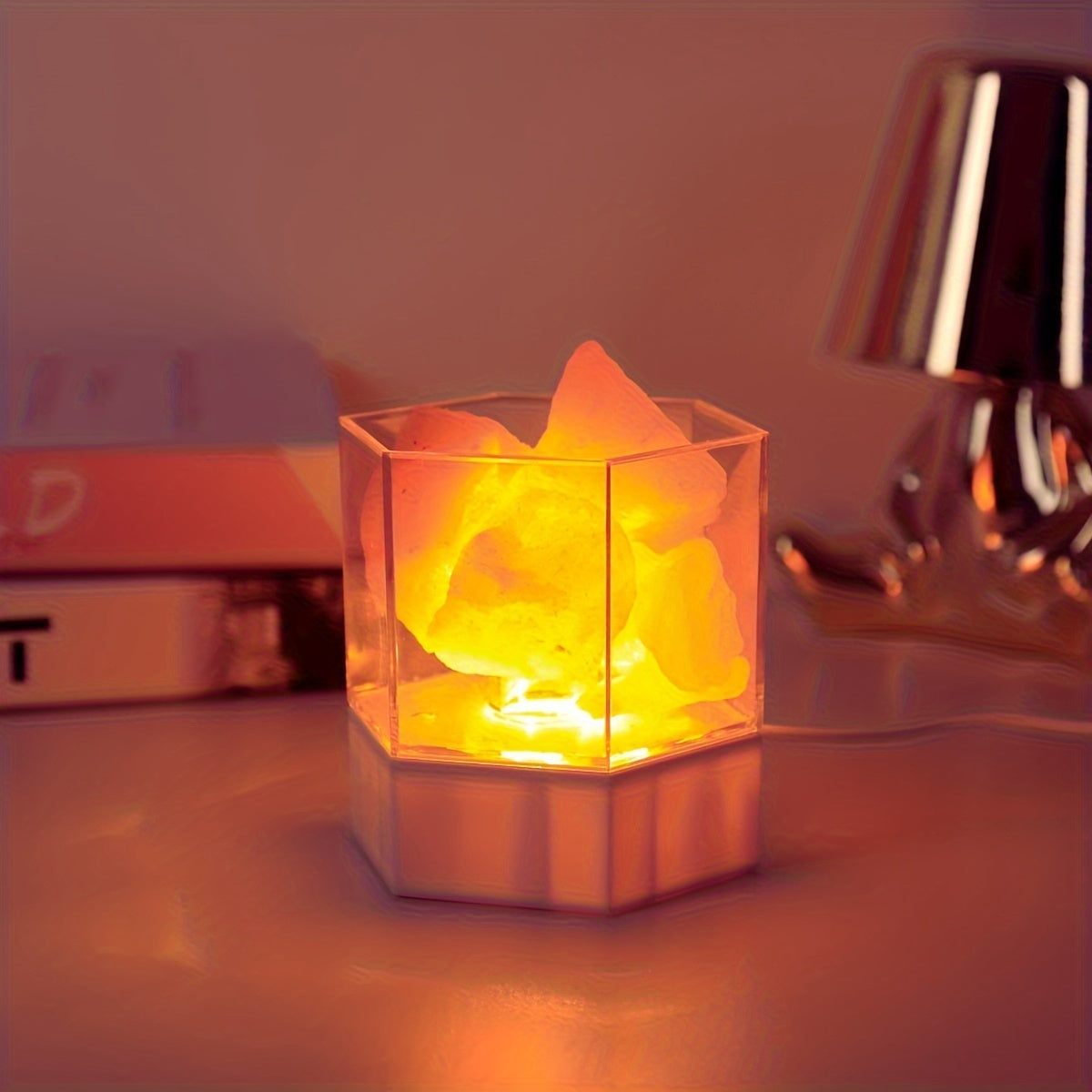 HimalayanGlow Lamp – Atmospheric Salt Night Light with USB