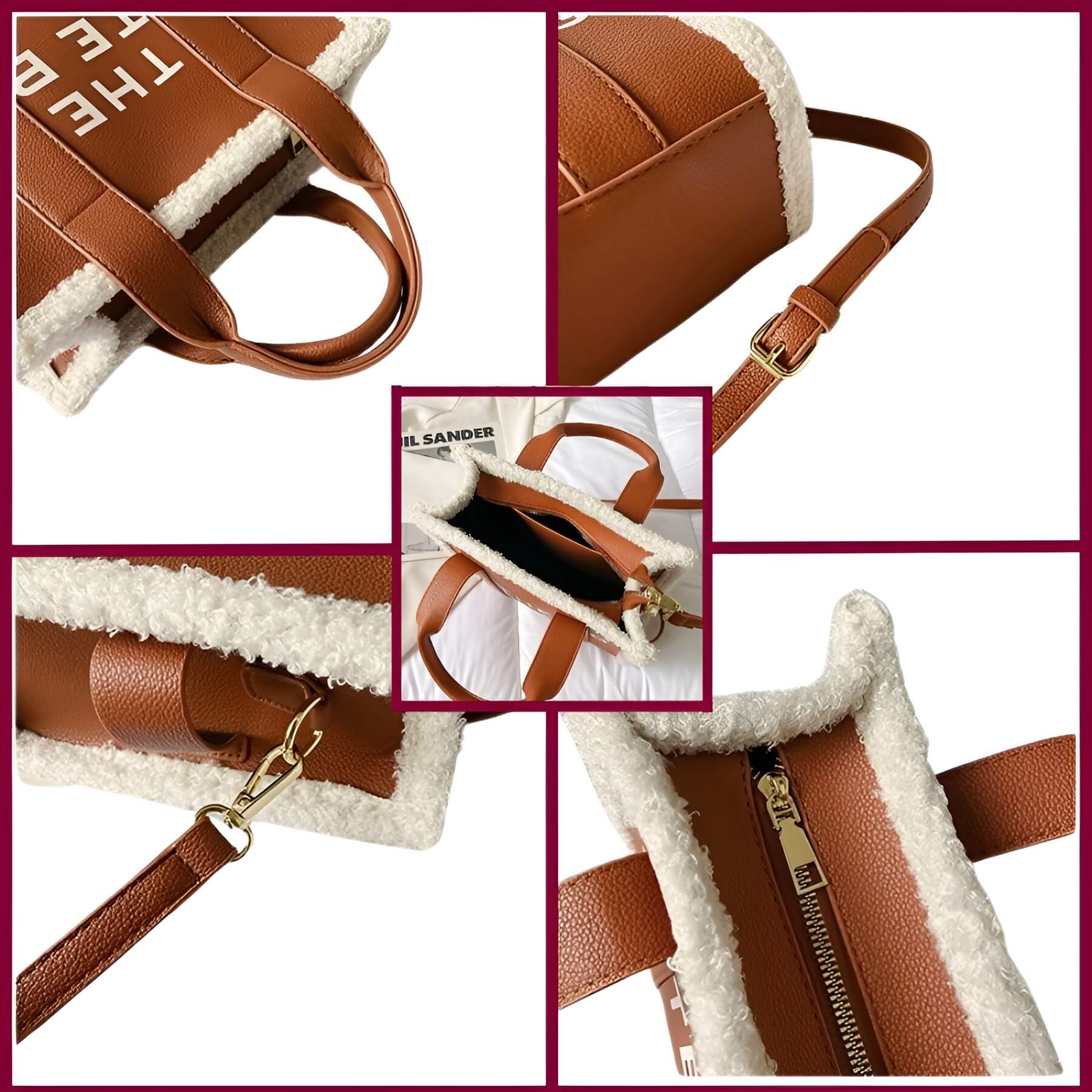 LuxVibe Bag - PU Leather Bag with Faux Fur
