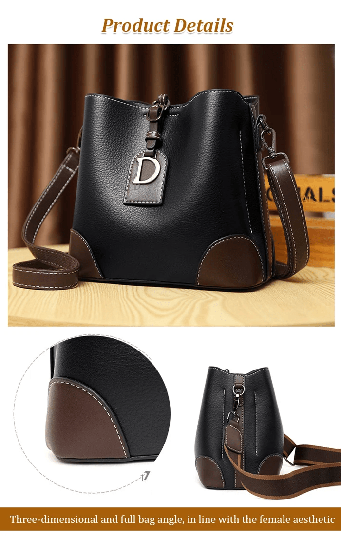 LuxeCarry - Elegant Leather Shoulder Bag with Lots of Space