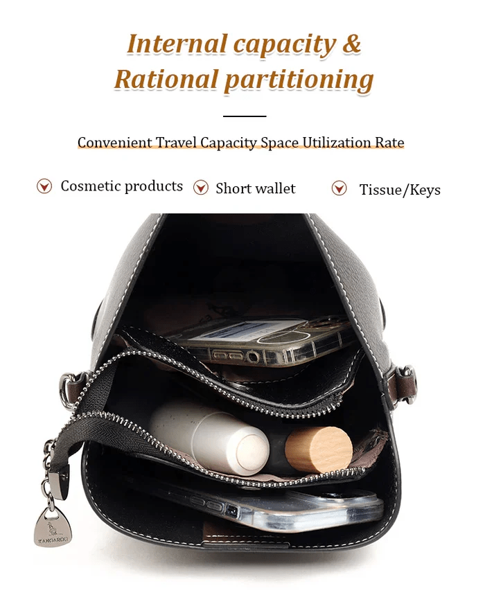 LuxeCarry - Elegant Leather Shoulder Bag with Lots of Space