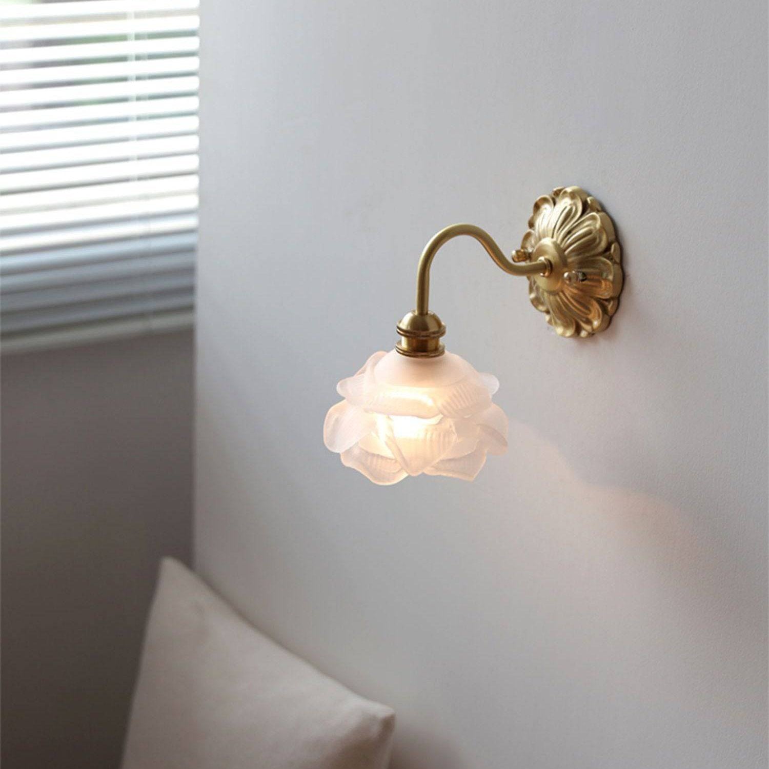 SfeerLuxe - Weathered Glass Wall Lamp with Gooseneck
