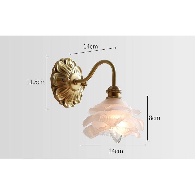 SfeerLuxe - Weathered Glass Wall Lamp with Gooseneck