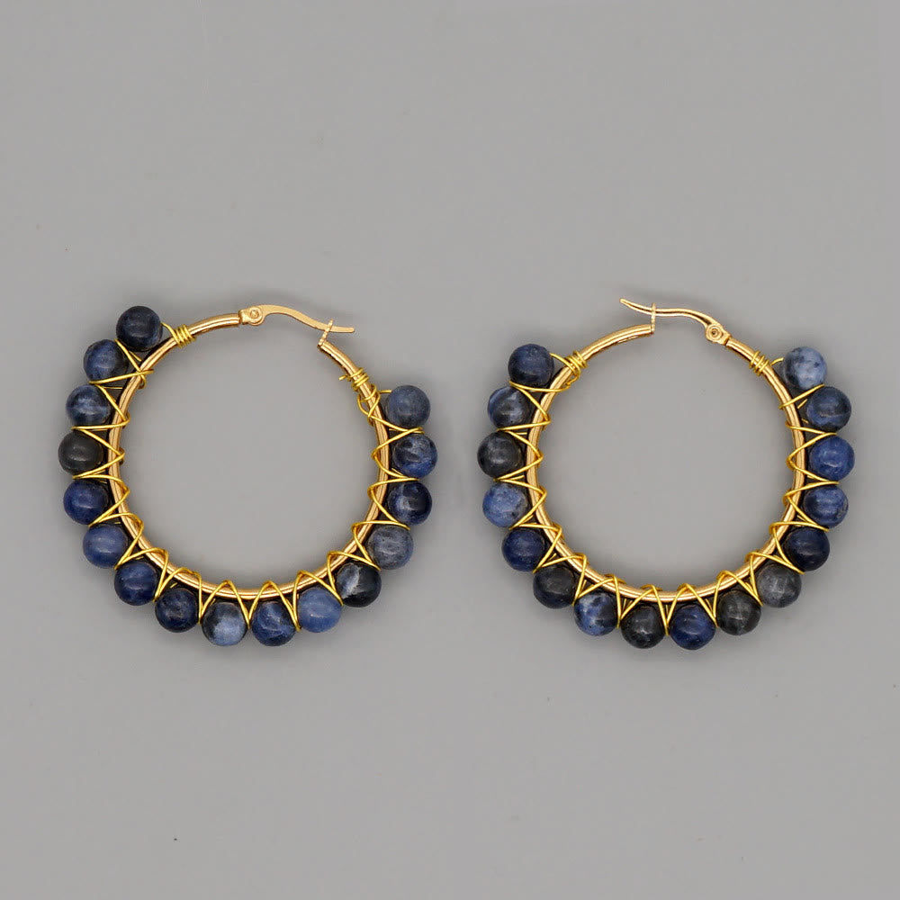 Sannes Elegant Boho Natural Crystal Earrings