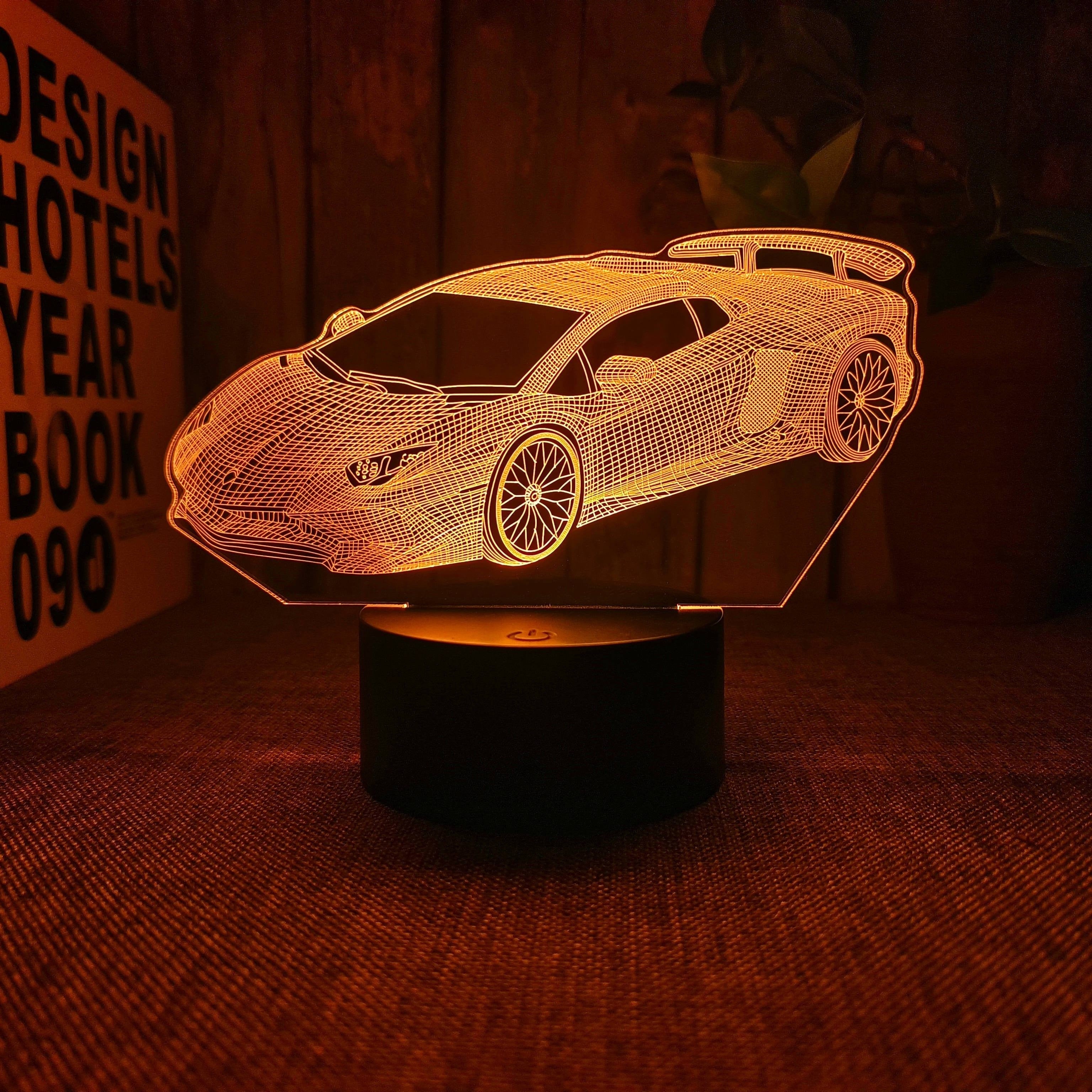 AutoLamp – 3D Sports Car Night Light with USB