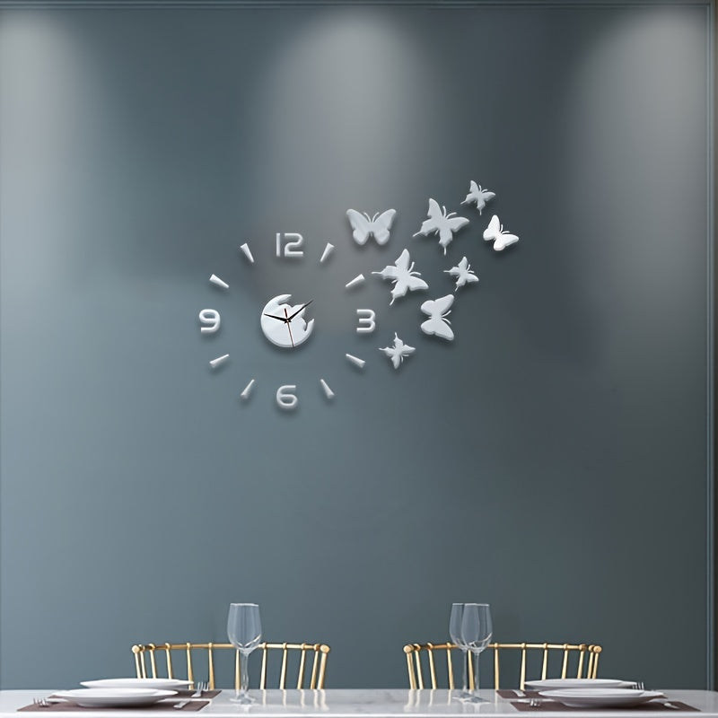 AcrylicButterfly - Luxury 3D Butterfly Mirror Clock