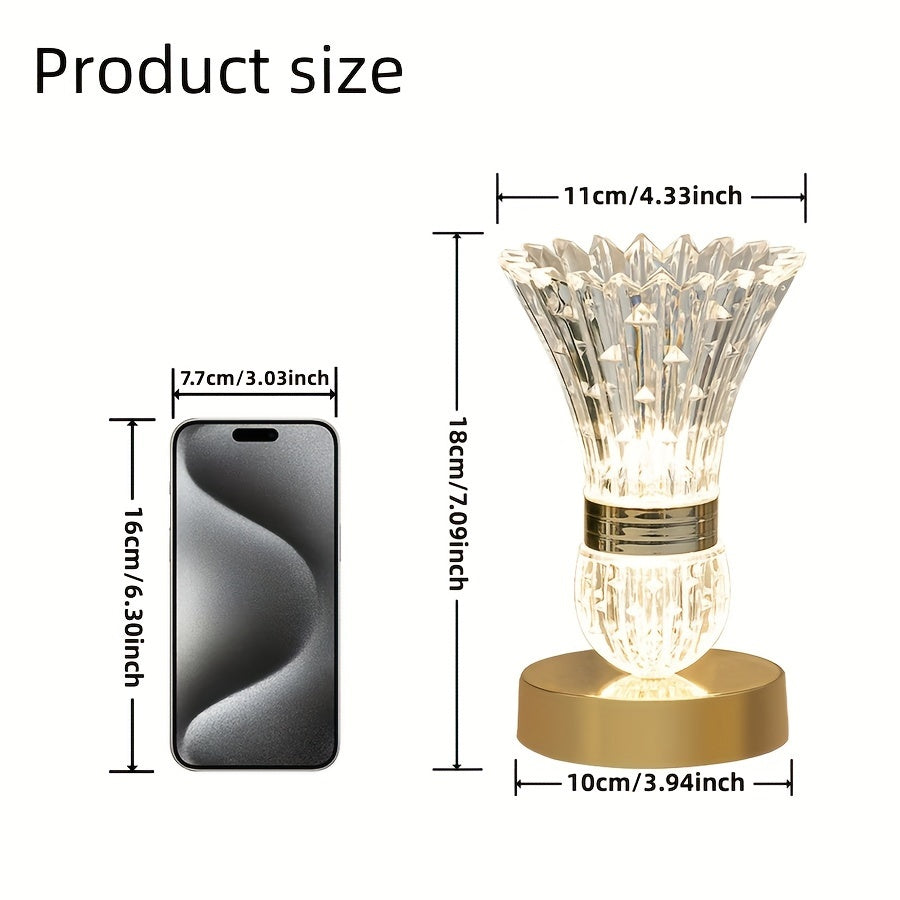 CrystalGlow Lamp – Luxurious LED Table Lamp in Crystal