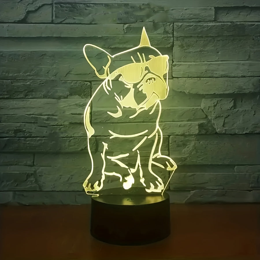 DecoBulldog - 3D French Bulldog Lamp with Colors